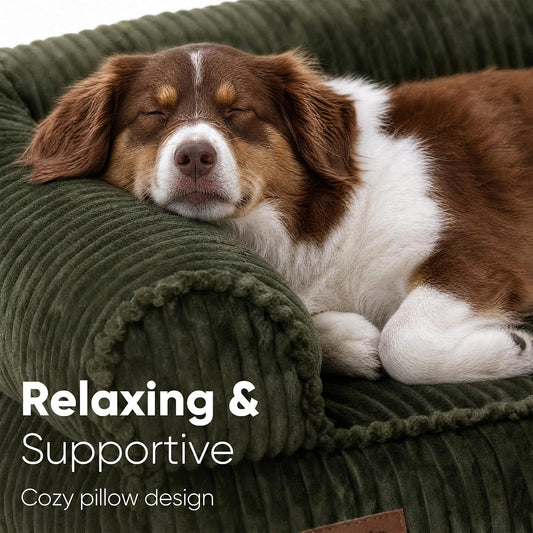 Cute Dog Bed, Thickened Orthopedic Dog Sofa, Waterproof&Washable
