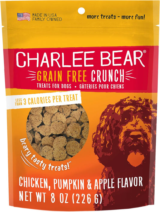 Grain Free Dog Treats, Chicken, Pumpkin & Apple, 8 Oz