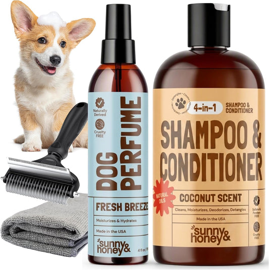 Detangling Dog Shampoo and Conditioner Set,