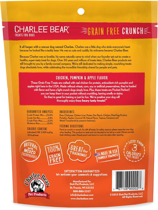 Grain Free Dog Treats, Chicken, Pumpkin & Apple, 8 Oz
